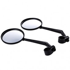 Chinatera 2 Pcs Bike Bicycle Cycling Handlebar Flexible Rear Back View Rearview Mirror Glass Safety - B01CEAF8G4